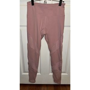 Lorna Jane Pink Mesh Panel Tights‎ Size M Medium